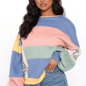 It's All About Love Colorblock Sweatshirt - Multi